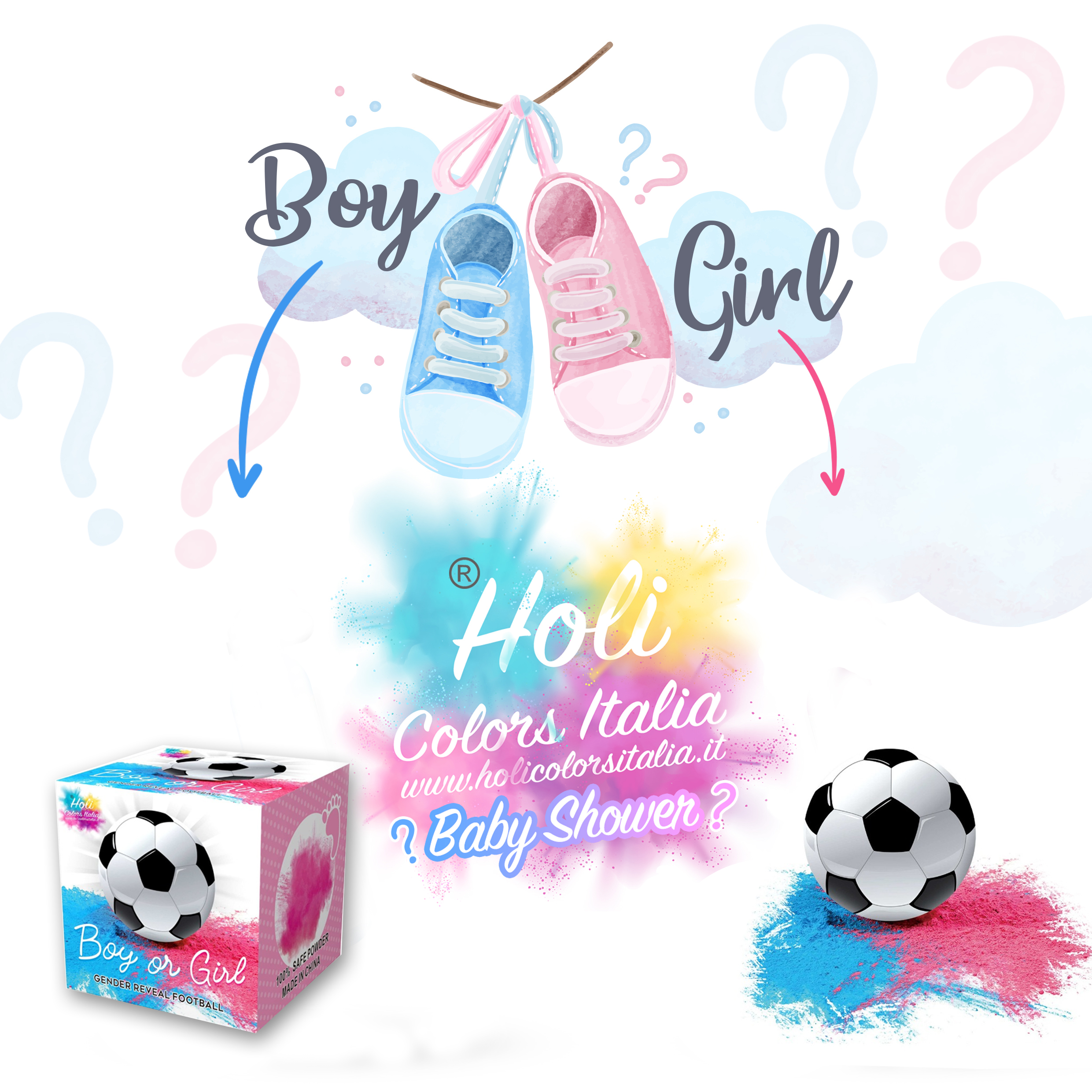 gender reveal italia holi ball